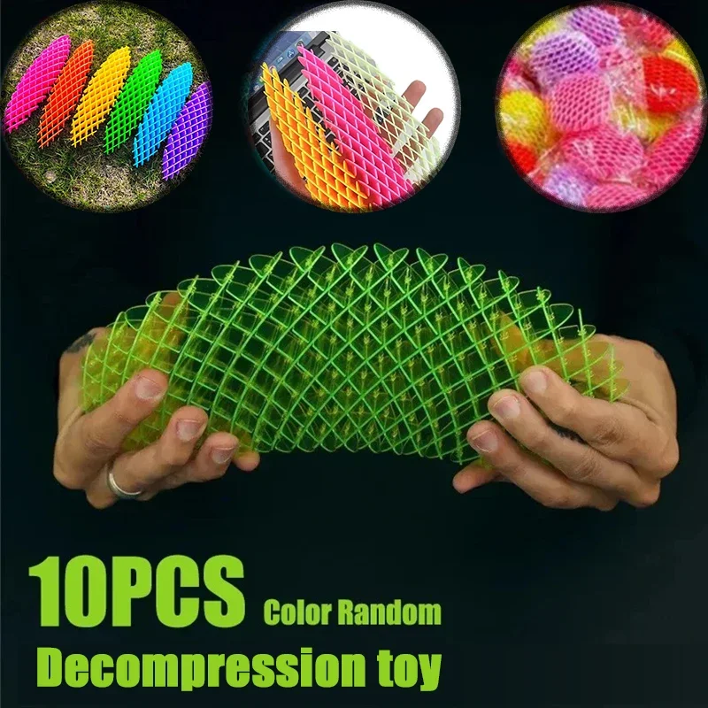 Worm Unpacking Morphing Toy Fidget Worm Six Sided Pressing Stress  Squishy Worms Stress Relief Toys trange small toys