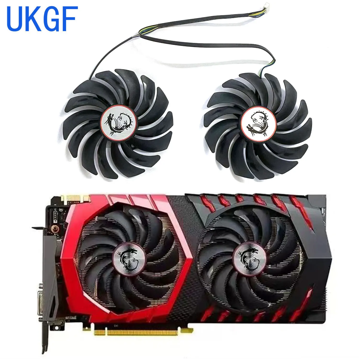 PLD10010S12HH 95MM DC 12V GTX 1080 1070 1060 Wentylator chłodzący do MSI GTX 1060 1070 1080 Ti RX570 580 470 480, chłodzenie karty graficznej