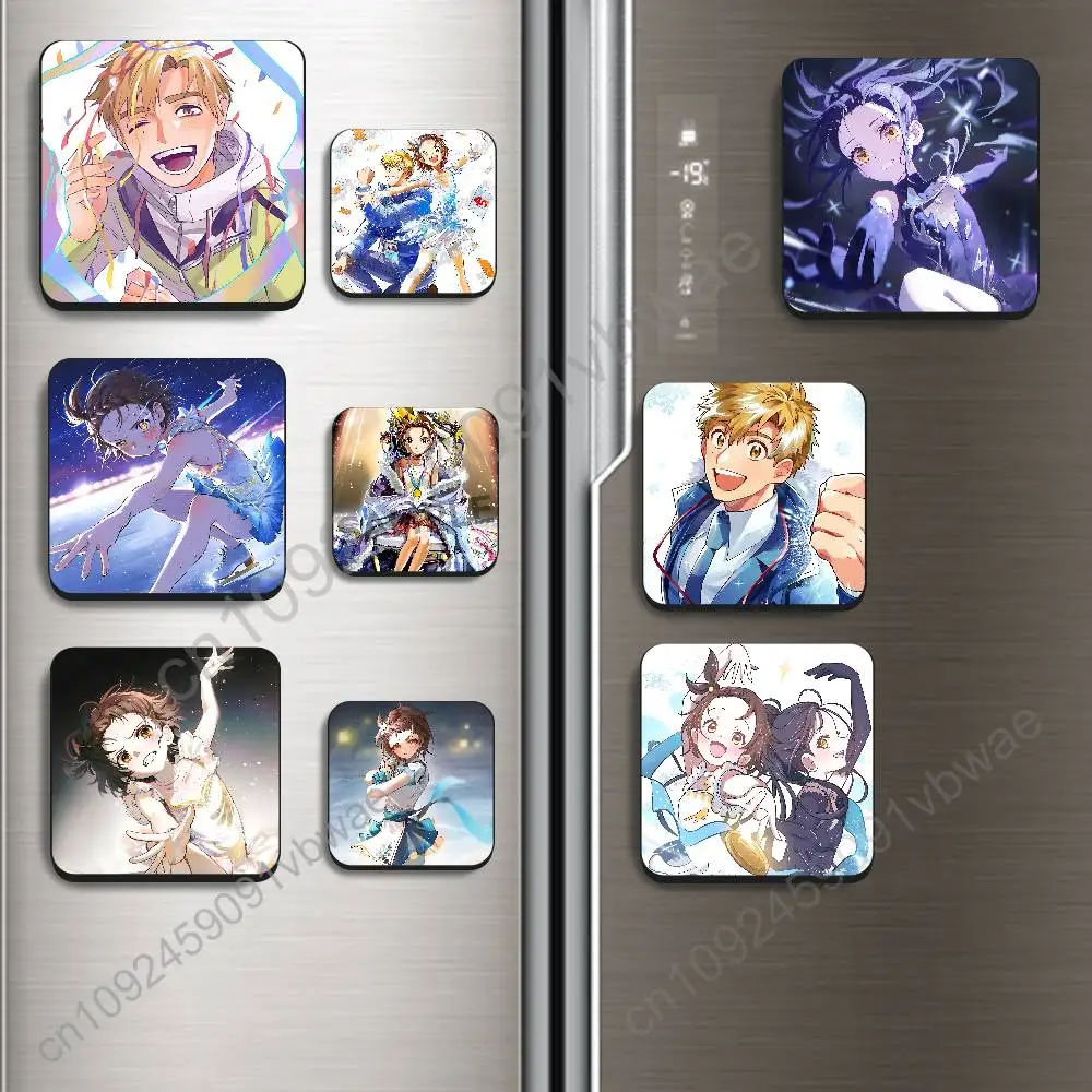 Figure Skating Girl Medalist Inori Yuitsuka Magnetic Sticker Fridge Magnets No Falling Off Fit for Refrigerators All Metal