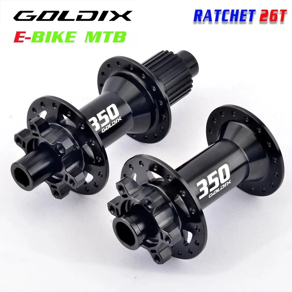 

GOLDIX M350 BOOST MTB Front Rear Bike Hub 32H - Sealed Bearing 26T Ratchet 6-Bolt Disc Brake MTB Road Bicycle 11S/12S