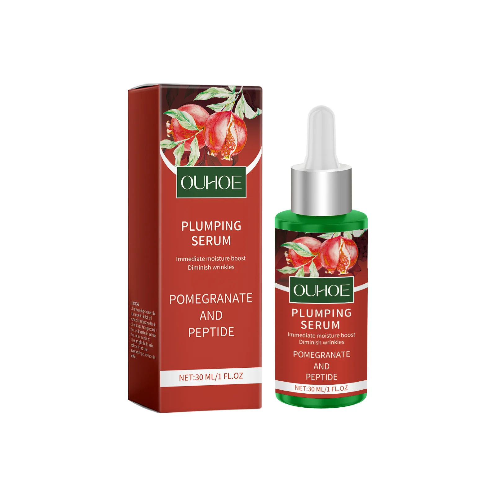 Plumping Face Serum Moisturizing Nourish Brighten Hydrating Fine Lines Repair Red Pomegranate Liquid Essence Beauty Facial Care