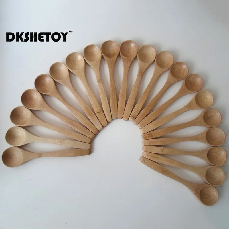 10pcs Mini Spoons Wooden Kitchen Serving Spoon Household Wooden Serving Spoons for Body Scrubs Sugar Honey Coffee Scrubs