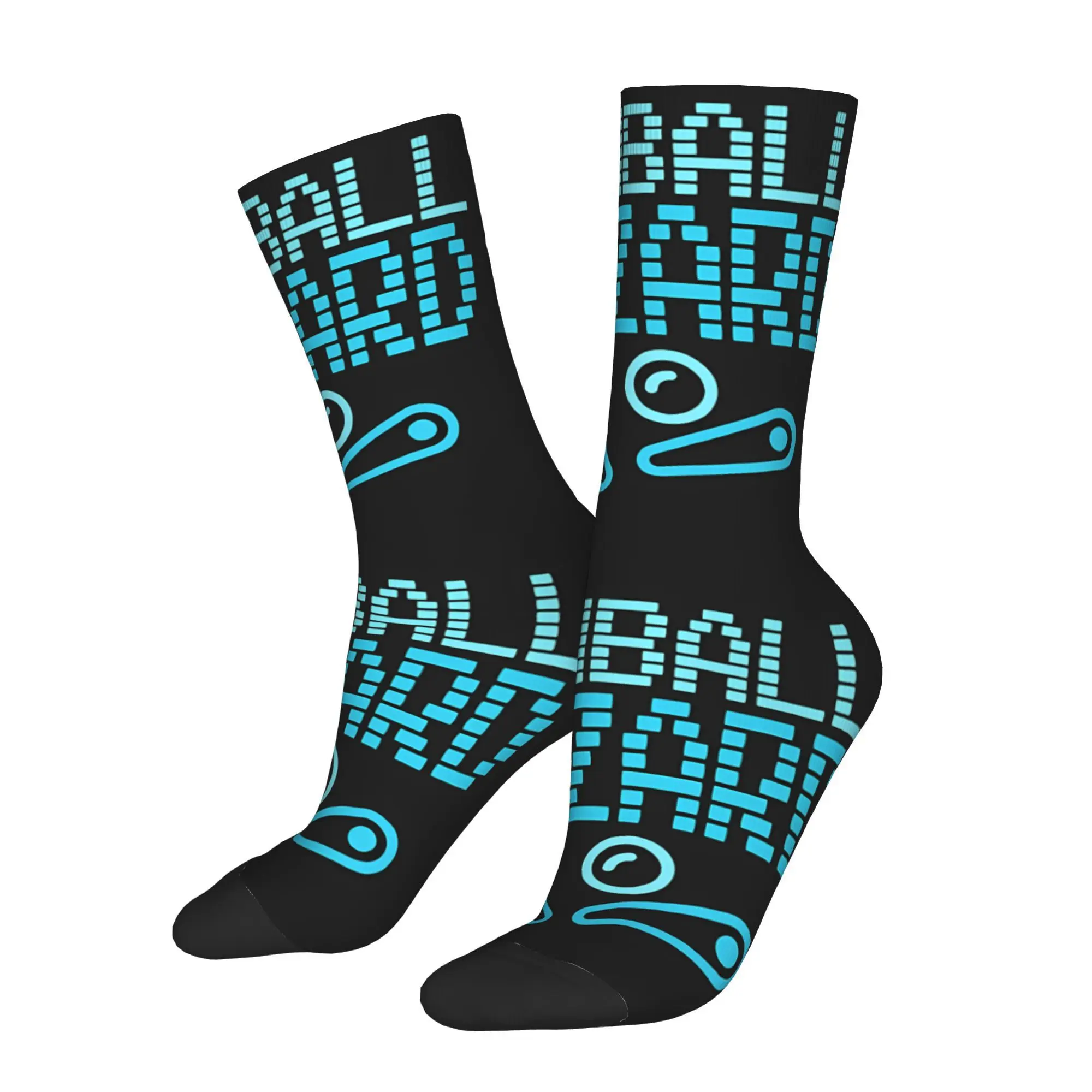 

Vintage Pinball Wiz Men's Socks Unisex Hip Hop Seamless Printed Happy Crew Sock Gift