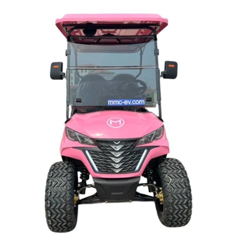 Boutique Off-Road Electric Golf Cart 2  4 Seats Equipped with 5KW AC Motor+Sandbox Golf Bag Strap and Basket Electric Golf Cart