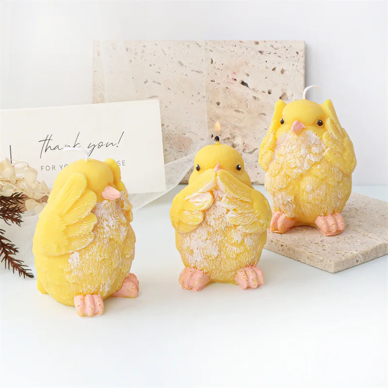 Cute Young Bird Candle Silicone Mold For Festive And Romantic Decoration Gypsum form Homemade Handicraft Gift Making Kitchen