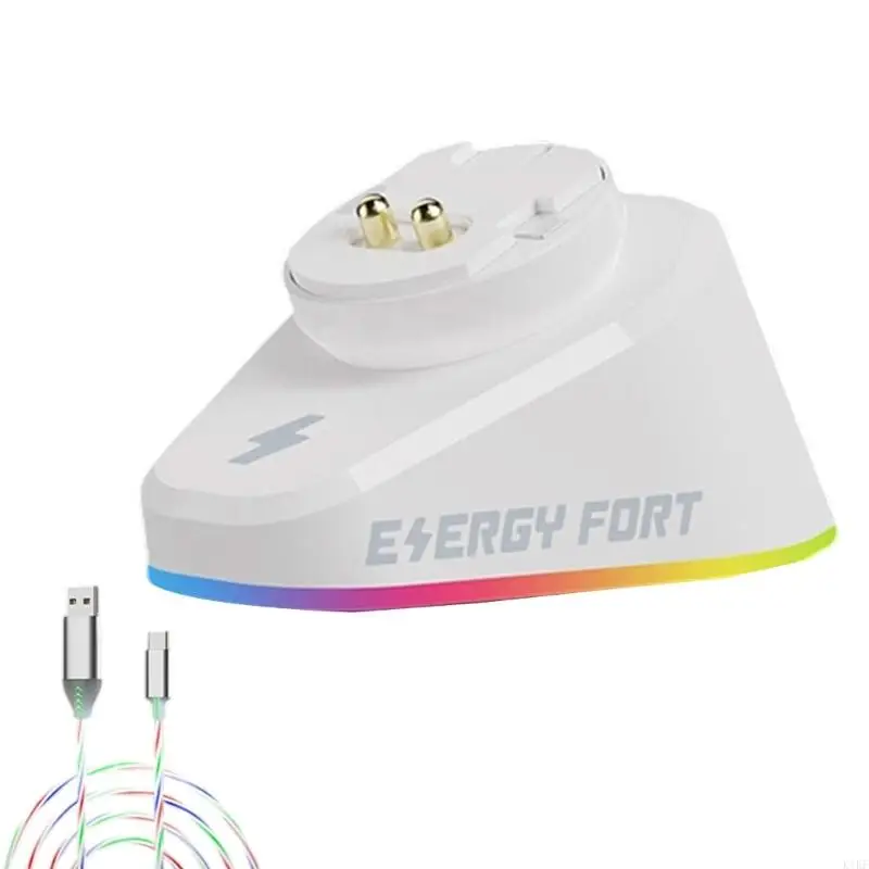 Adaptador carregamento sem fio do mouse para jogos para GPW4/G502/X/G903 Dock Station Gaming Mouse Dock Stand magnético K1KF