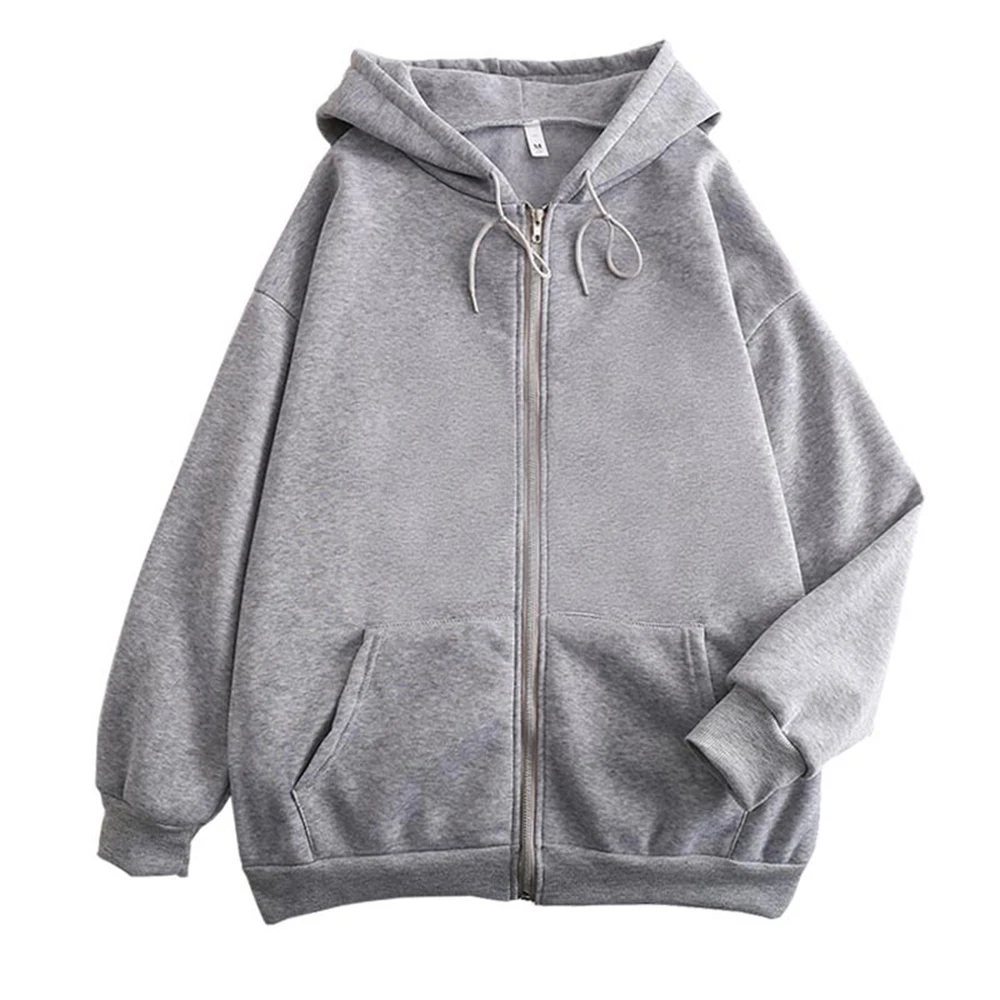 Men Women Hoodies Jacket Casual Long Sleeve Zip Hooded Sweatshirts Y2k Harajuku Cardigan Men Jacket Tops