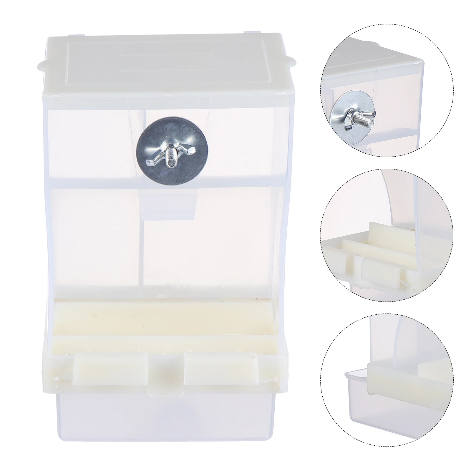 

Outdoor Hanging Bird Feeder Acrylic Hummingbird Food Container Removable Tray All Kinds Grains Nutriment