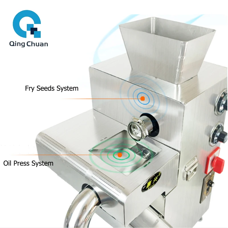 Oil Press Machine Commercial 2500W QX-FD3062 220V 110V Home Peanut Flaxseed Cold Squeezer Linseed Sunflower Seeds Extraction