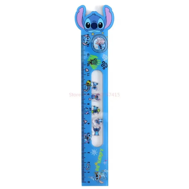 5/20pcs Disney Shake 15cm Ruler Cartoon Lilo And Stitch Acrylic Student Drawing Ruler Stationery Gift