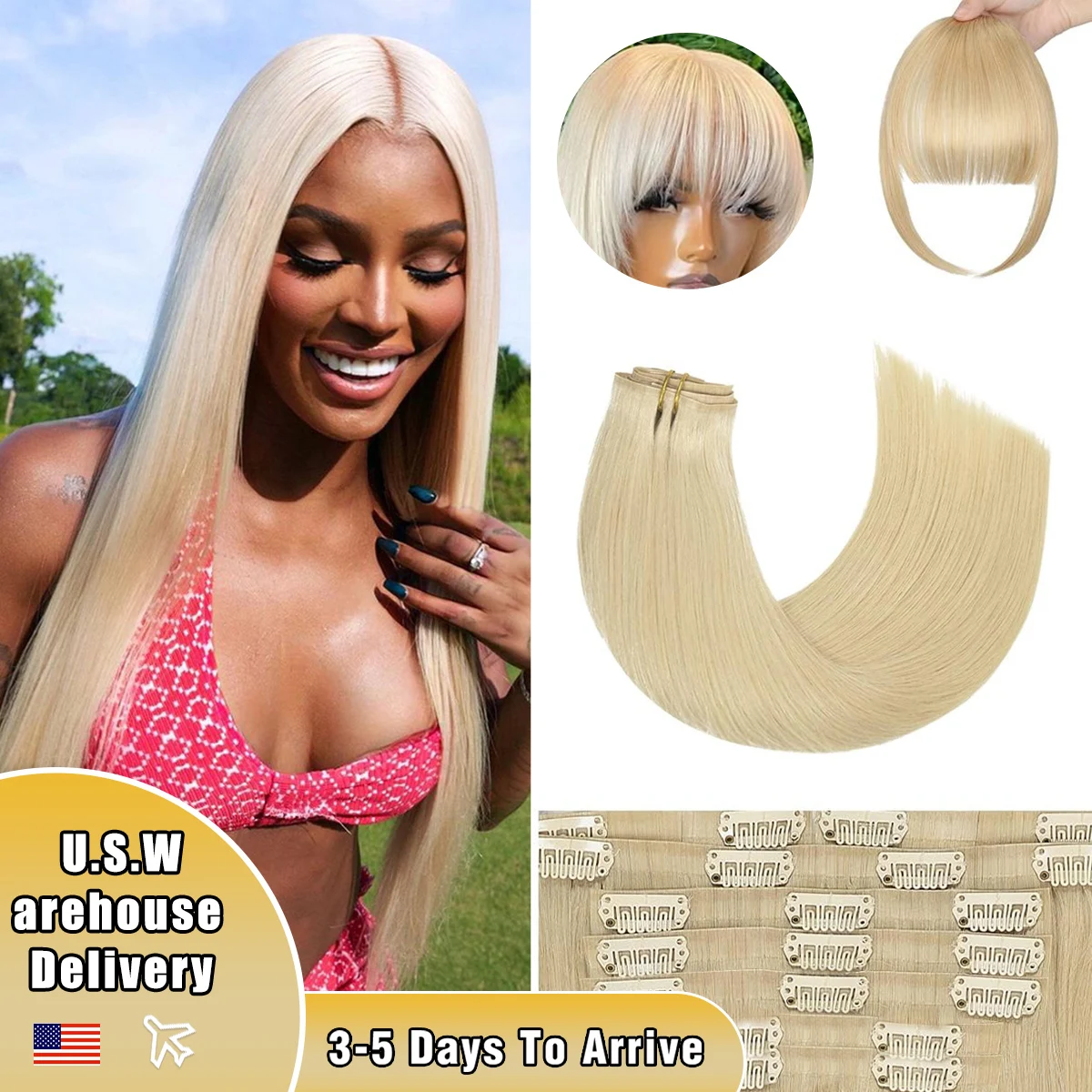 

613 Bloned Bone Straight Clip Ins Наращивание волос Человеческие волосы 30 дюймов Бразильские натуральные человеческие волосы Remy 140 г 10 шт./компл. для женщин