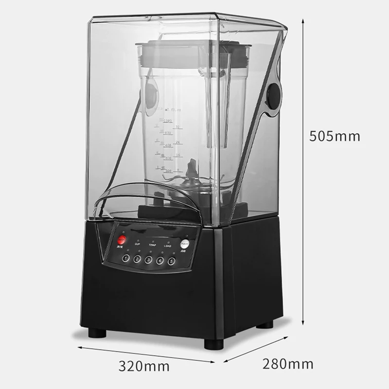 Commercial Sand Ice Machine 2600W Powerful Blender Smoothie Maker Table Blender Professional Blender Mixer for Ice Nut Fruit