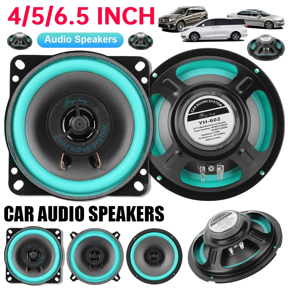 Haut-parleur de voiture 4/5/6,5 pouces 100/160W HiFi Coaxial Subwoofer Universel Audio Automobile Musique Gamme Complète de Fréquences Haut-parleur Stéréo Automobile