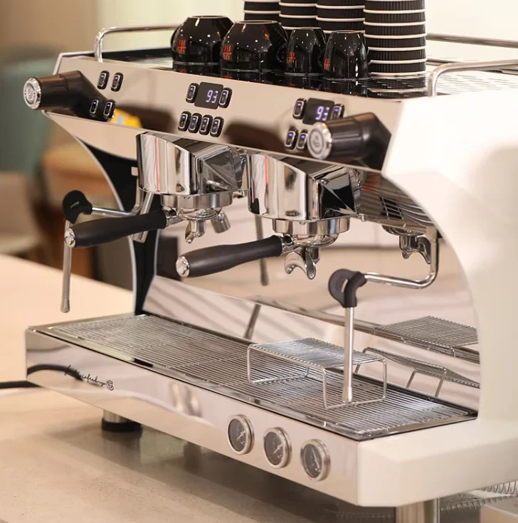 Automatic Commercial Electric Coffee Maker Two Head Espresso Machine