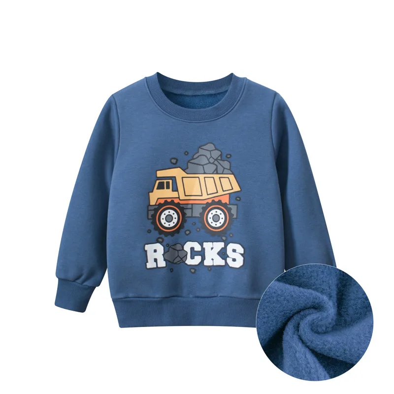 2022 New Arrival Kids Sweatshirts Autumn Winter Coat for Boys Girls Truck Cartoon Sweater Clothes Children Sport Casual Outwears