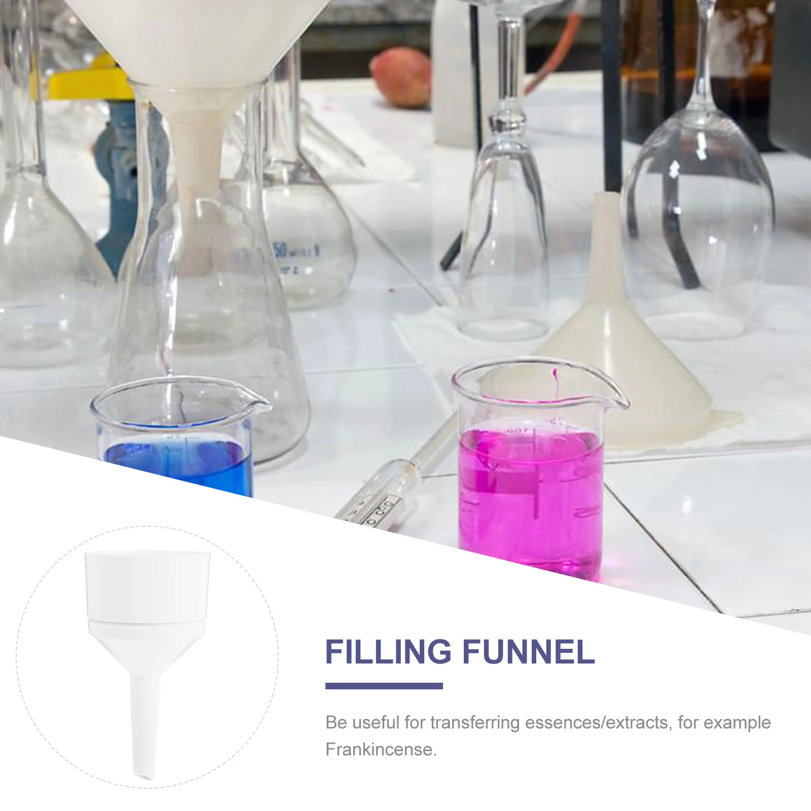 Fotografia 3: Funil Buchner de Plástico 100mm Resistente a Ácidos e Álcalis para Filtração a Vácuo em Experimentos de Química e Uso Laboratorial