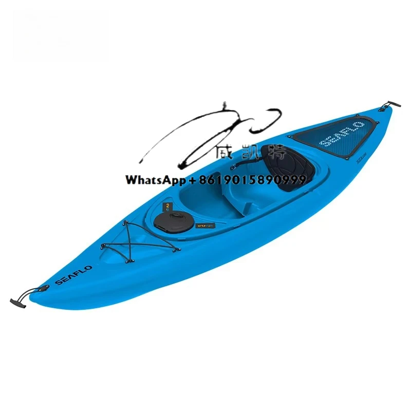 

Sit in Plastic Kayak Cheap With Large Storage Water Sport Accessories Oars Life Jacket Optional BXB088