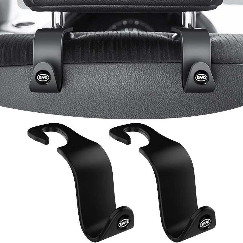 Car Seat Headrest Hook Car Interior Back Seat Organizer Hanger For BYD F3 I3 F0 F6 S6 S8 E5 E6 G3 G6 L3 S7 M6 Tang Song Qing Max