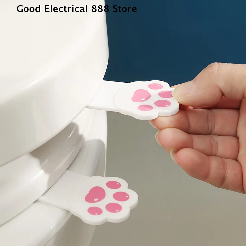 

Милый мультяшный подъемник для крышки унитаза в форме кошачьей лапки, пластиковая удобная ручка-открывалка для унитаза, товары для ванной комнаты и дома