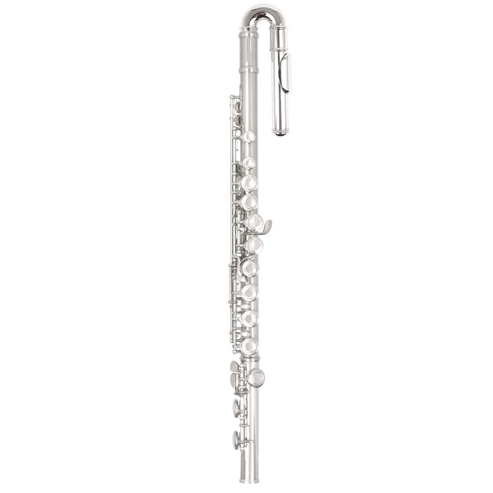 Cupronickel Nickel-Plated Flute Curved Head Joint Musical Accessories Silver for Adult Beginners