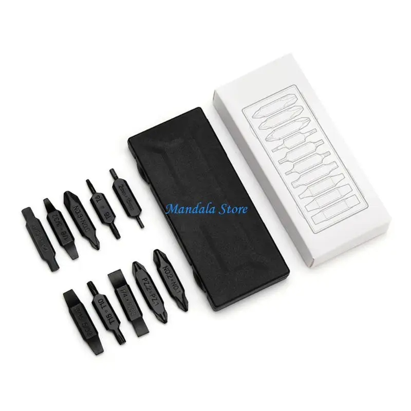 U2JC Multifunctional Convenient Repair Kit 12 Interchangeable Bit Outdoor DIY Essential