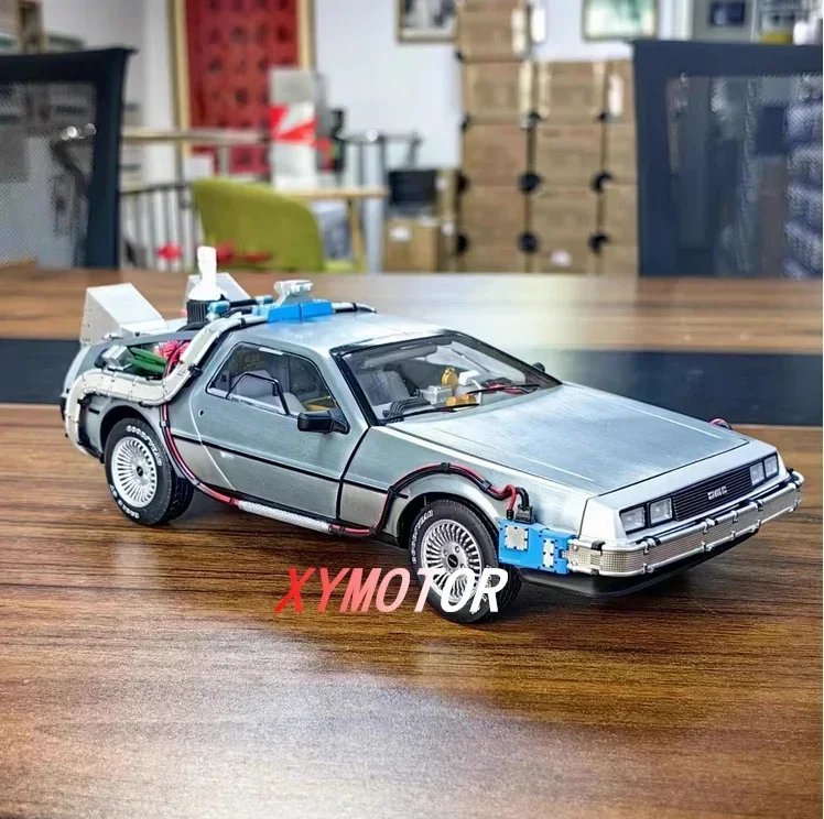 HOT WHEELS 1: 18 For Elite Premium Edition # 1 Player Returns to the Future Alloy Diecast Model Car Toys Gifts Hobby Collection