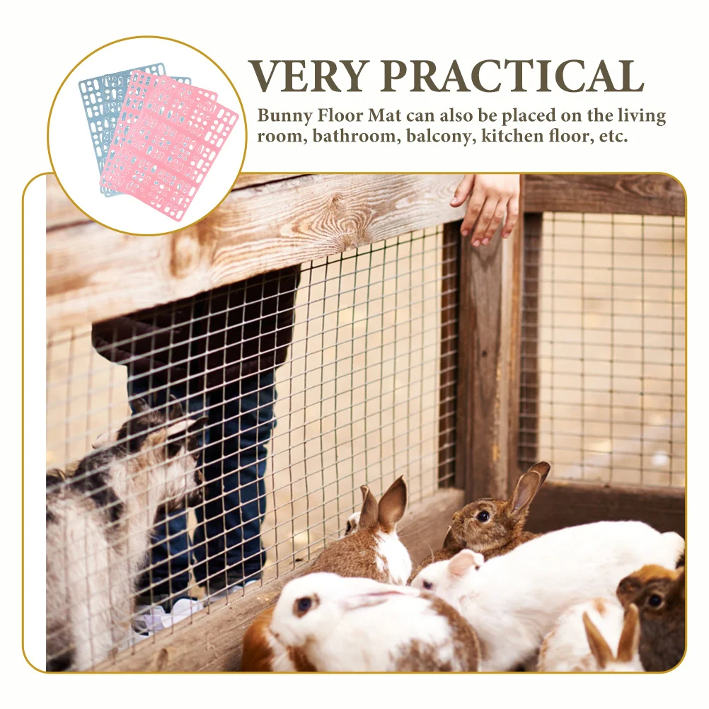 

4Pcs High-Strength Plastic Rabbit Cage Floor Mat for Clean Environment No Urine Accumulation Plastic Rabbit Cage Mat