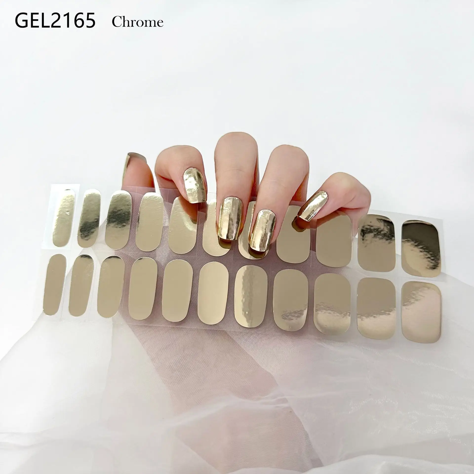 22Tips Easy DIY Full Cured Gel Nail Stickers Long Lasting Shiny Finish Universal Fit for All Nail Sizes No Lamp Needed