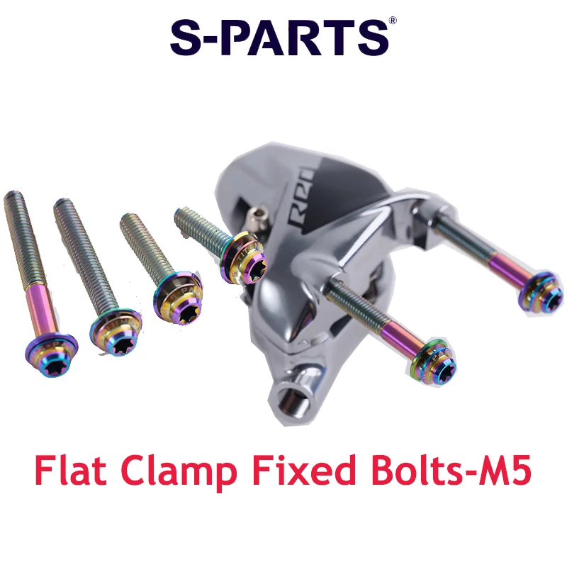 Image of 1/2/5 Stück S-PARTS Rennrad M5 Flat-Mount-Bremssattel-Schrauben aus Titanlegierung DA 8170 UT8070 Fahrrad-Schrauben