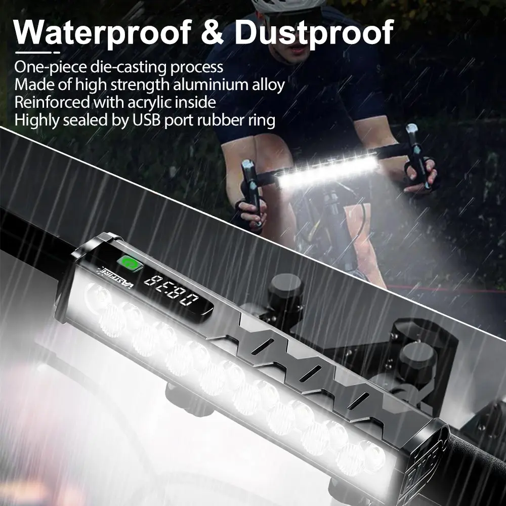 VASTFIRE Bicycle Light Front 25500Lumen Bike Light 10000mAh Waterproof Flashlight USB Charging MTB Road Cycling Lamp Accessories