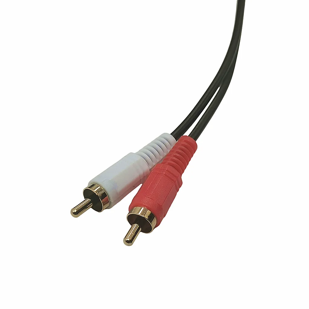 3.5mm wtyczka łącze typu Jack do 2 RCA męska muzyka Adapter Audio Stereo kabel Audio linia AUX do telefonów Mp3 dźwięk telewizora głośniki 1.5m-5m