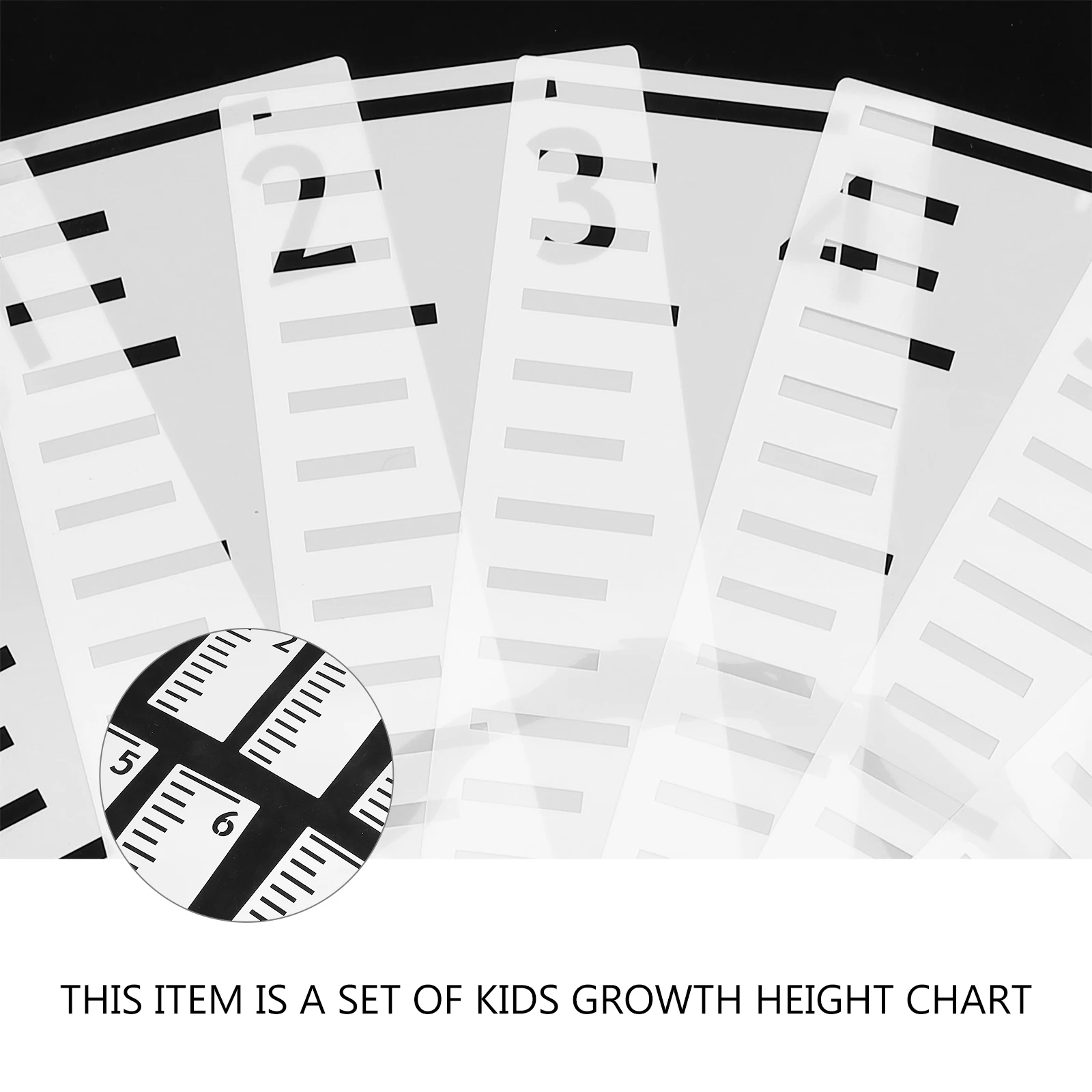 

7Pcs Growth Chart Kids Height Measuring Ruler Stencil Flexible Washable DIY Wall Decor Drawing Template Growth Chart Stencil