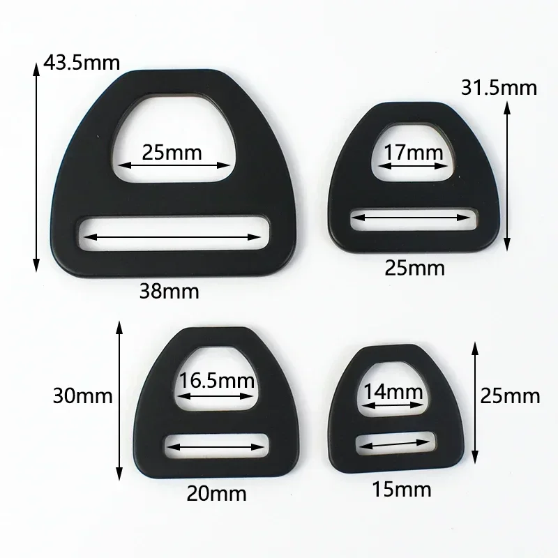 10/20Pcs 15/20/25/38mm Aluminum Alloy Triangle Strap Connector Buckle Ring Belt Buckles Clothes Luggage Hardware Metal Accessory