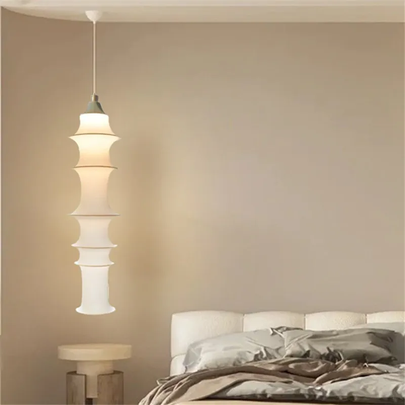 Imagem -05 - Lâmpada Pingente para Decoração de Sala Postmodern Designer Silk Light Bedroom Bedside Lights Hall Dinning Table Light