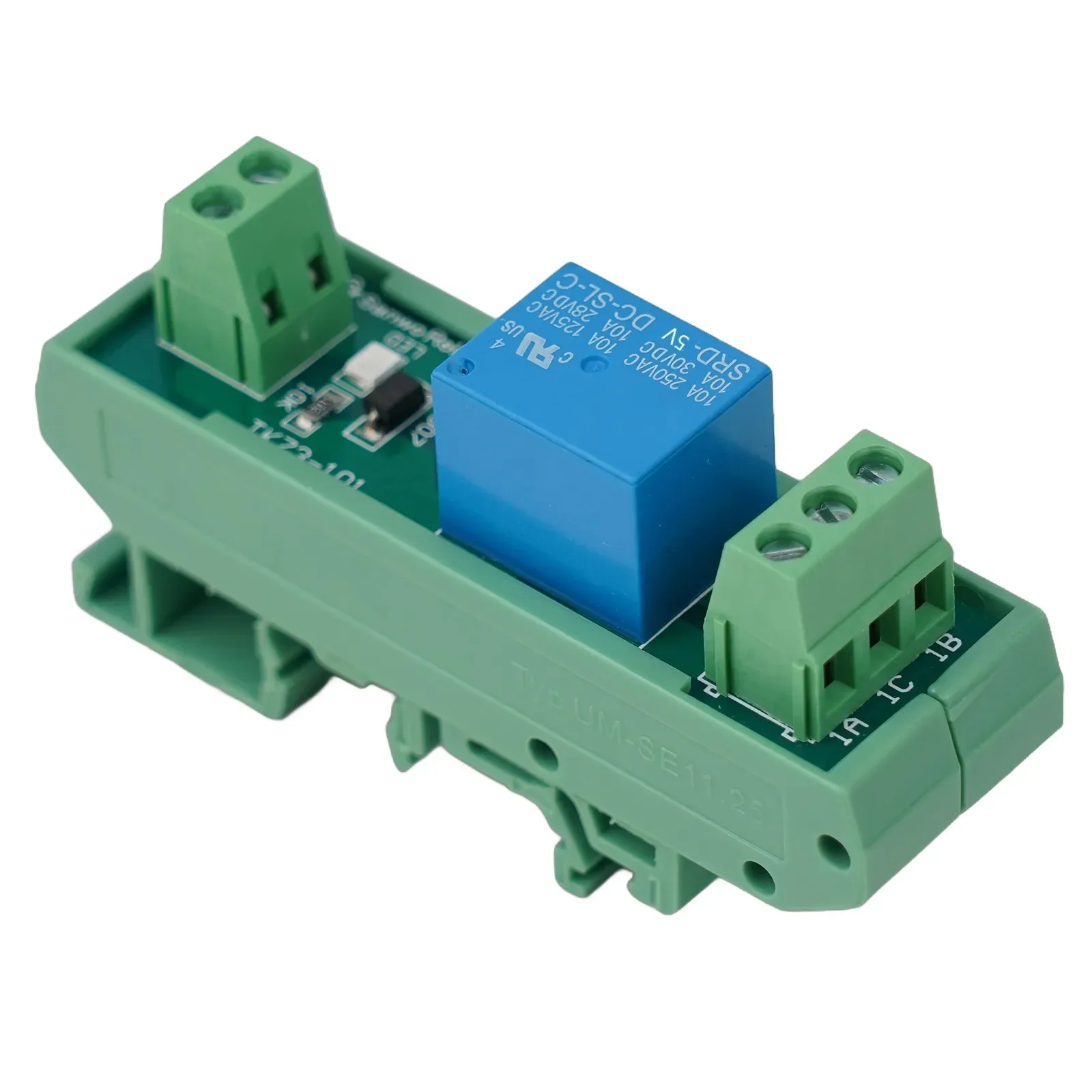 1 szt. Szyna Din 1 kanałowa płytka przekaźnikowa 5/12/24 V wskaźnik stanu przekaźnika LED TS15/28/35 interfejs przekaźnik elektromagnetyczny akcesoria
