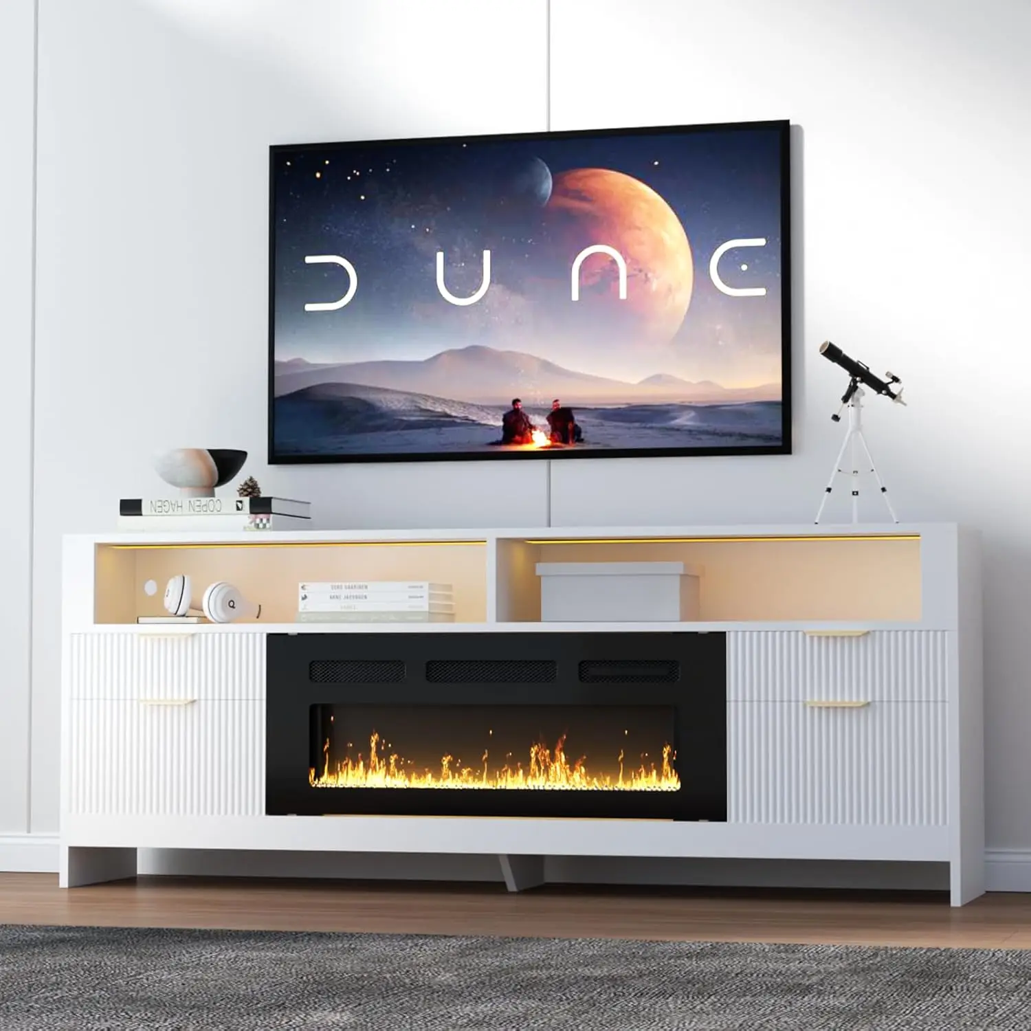 Fireplace TV Stand with 36