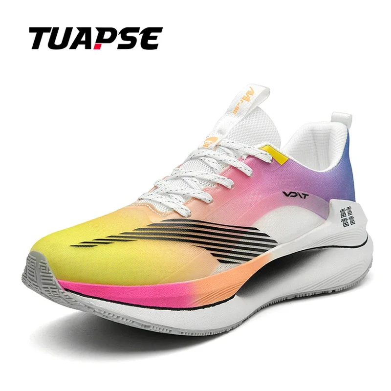 TUAPSE Men's Sports Shoes Mesh Trend Fashion Non-Slip Carbon Plate Hollow Breathable Training Sneakers For Men Size 36-45