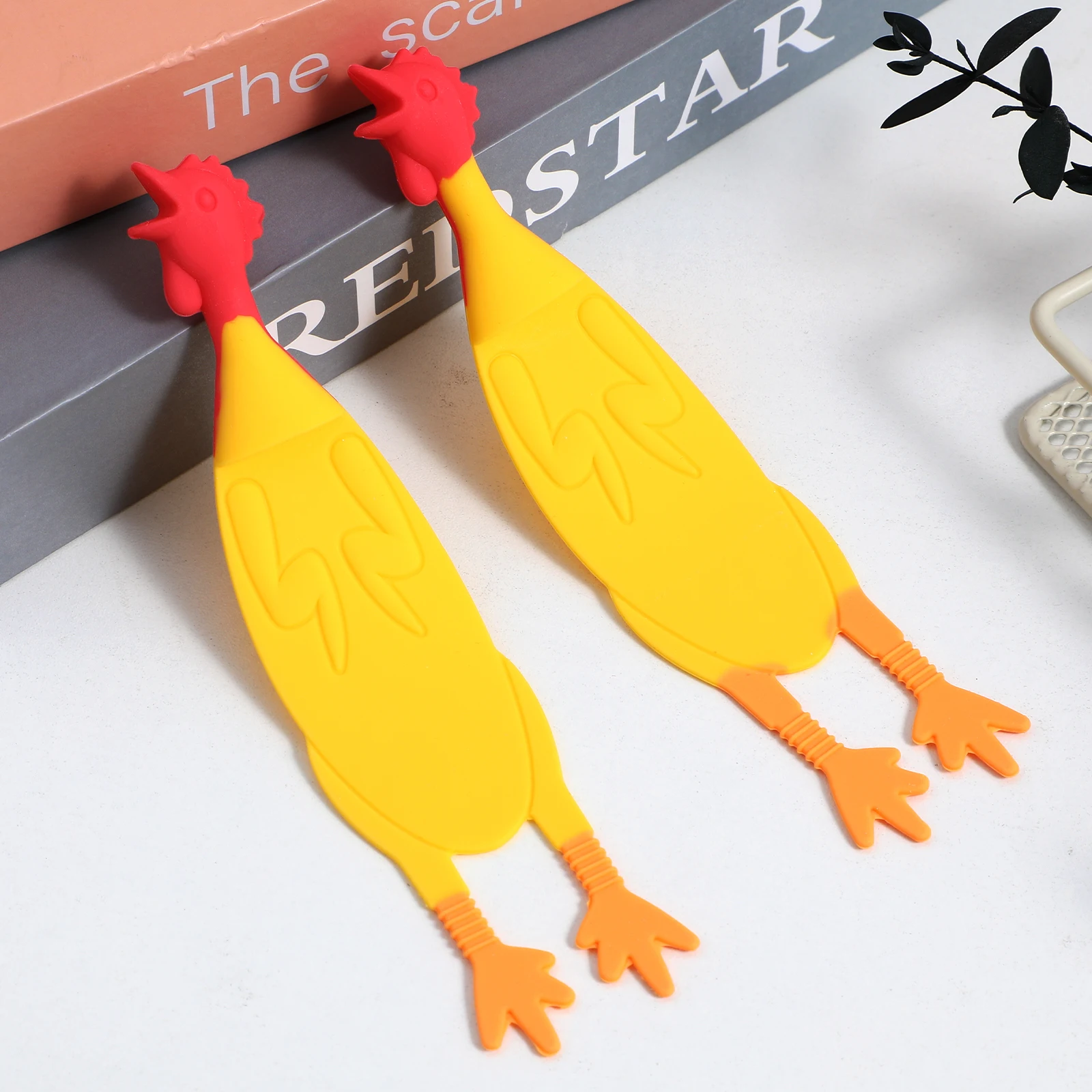 2Pcs Silicone Bookmarks for Teens Women Funny Reading Accessory Page Marker Portable Gift Book Decor
