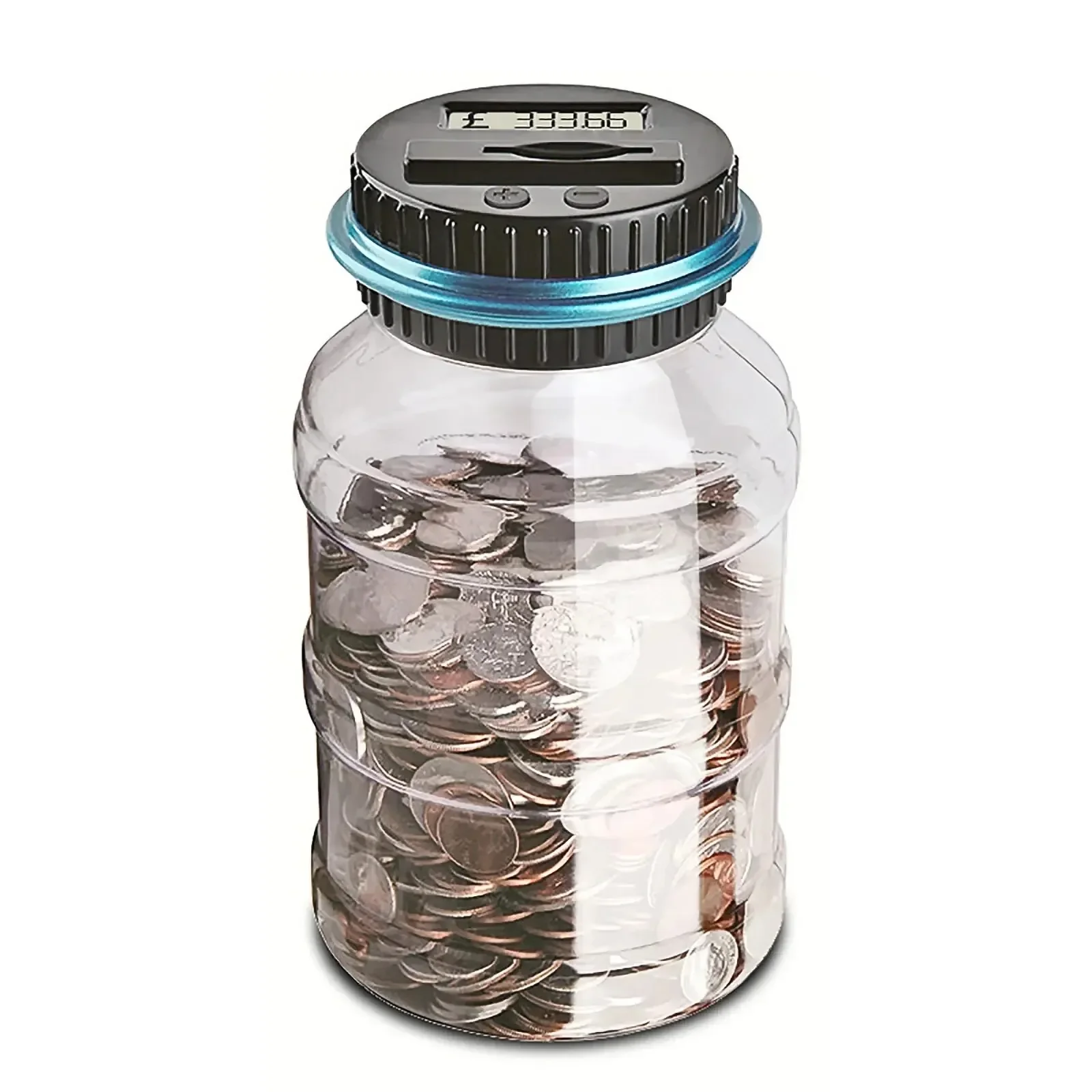 Electronic digital currency counter LCD counter currency savings box can coin storage box for USD Euro cash