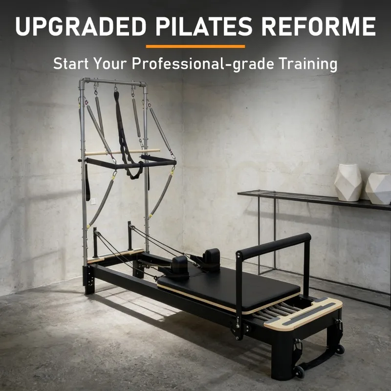 YTYIN Custom Color Reformer Tower Commercial Studio Classic Reformer Aluminium Pilates Reformer