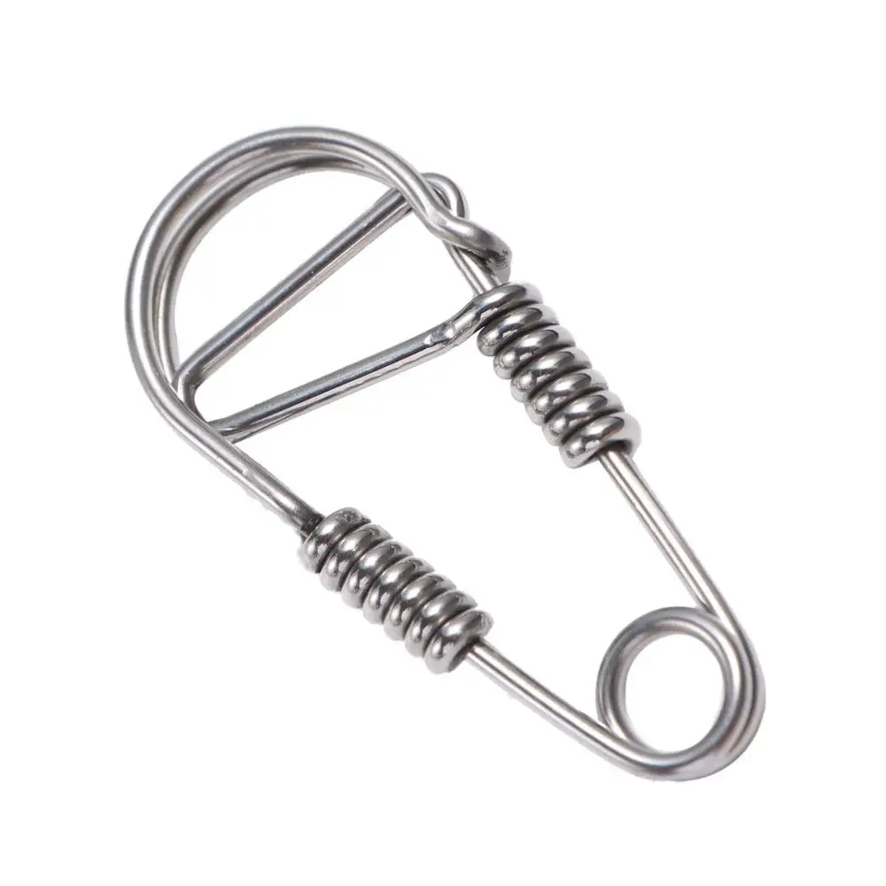 

Stainless Steel Clasp Dual Lock Keychain Snap Clip Hook Stainless Steel Wire Snap Clip Creative Unique Carabiner Key Ring