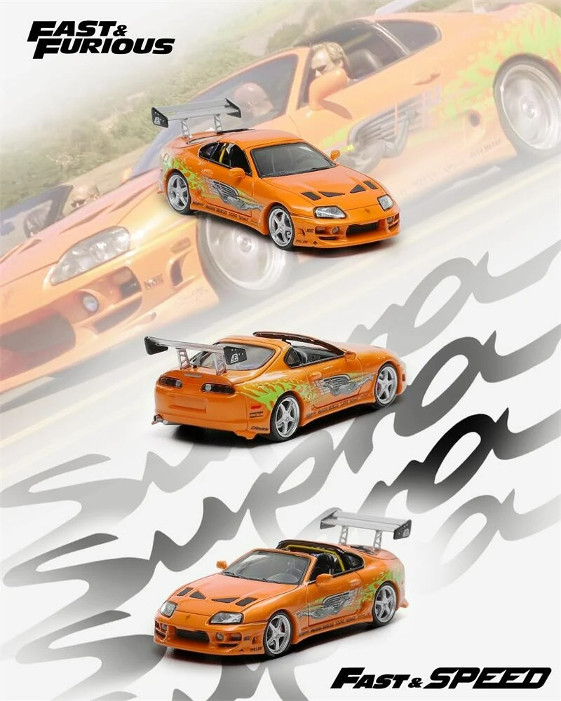 

(Pre-Order) Fast Speed FS 1:64 Supra Targa A80 Bomex FNF Orange limited999 Diecast Collector's Vehicle Model Car