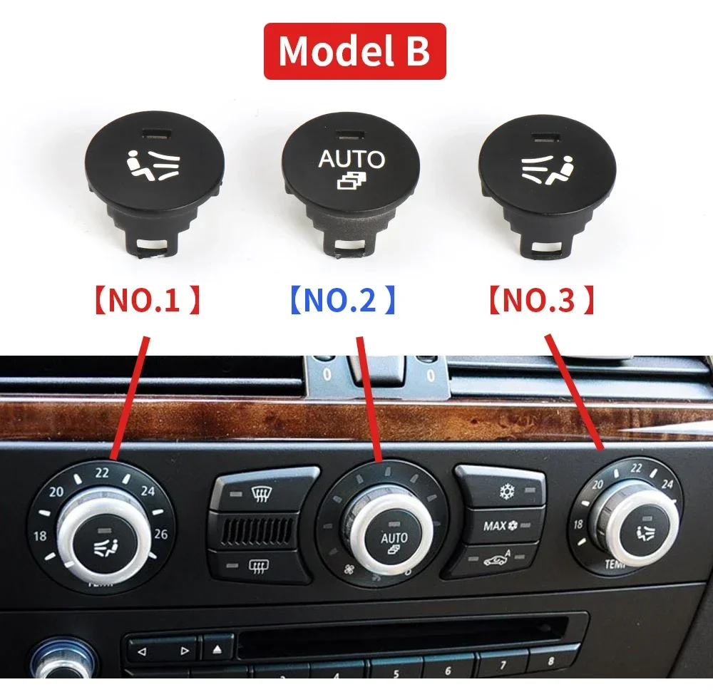 Schalter knopf der Klimaanlage zentrale Steuer knopf abdeckung für BMW 5er E60 E61 61319250196 – Detail 4