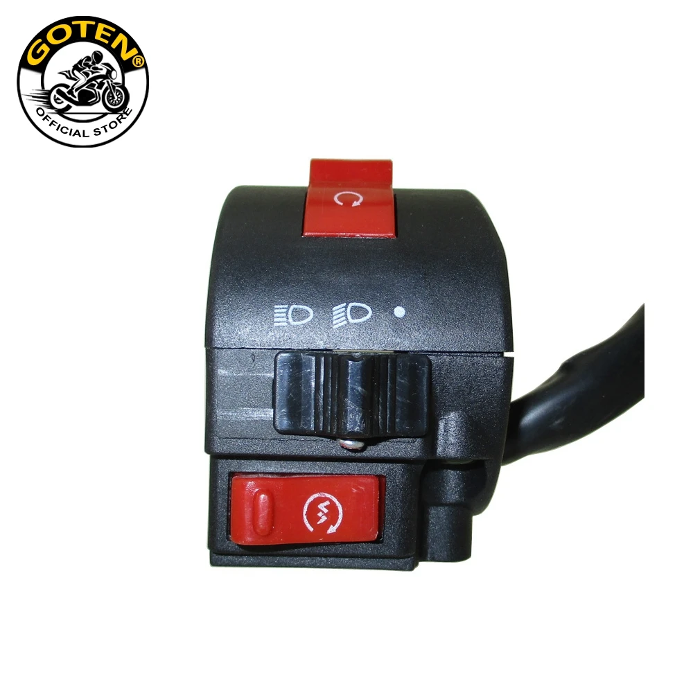 Goten 8 سلك 3 وظيفة المقبض الأيسر مجموعة التحكم في التبديل للدراجات النارية الرباعية ATV