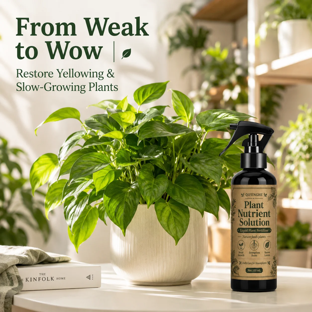 100ml Liquid Plant Fertilizer Indoor Outdoor Plant Food Root Booster for Healthy Growth Green Leaves Potted Garden Plants Food