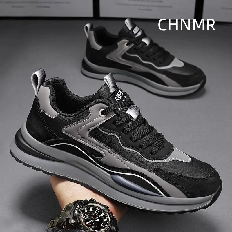 Men's Casual Shoes Round Toe Wear-Resistant Fashion Breathable Trendy All-match Comfortable Outdoor Platform Sneaker Spring Main