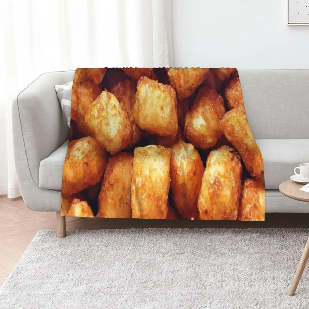 Tater Tot Throw Blanket Retros Stuffeds Picnic sofa bed warm winter Shaggy Blankets