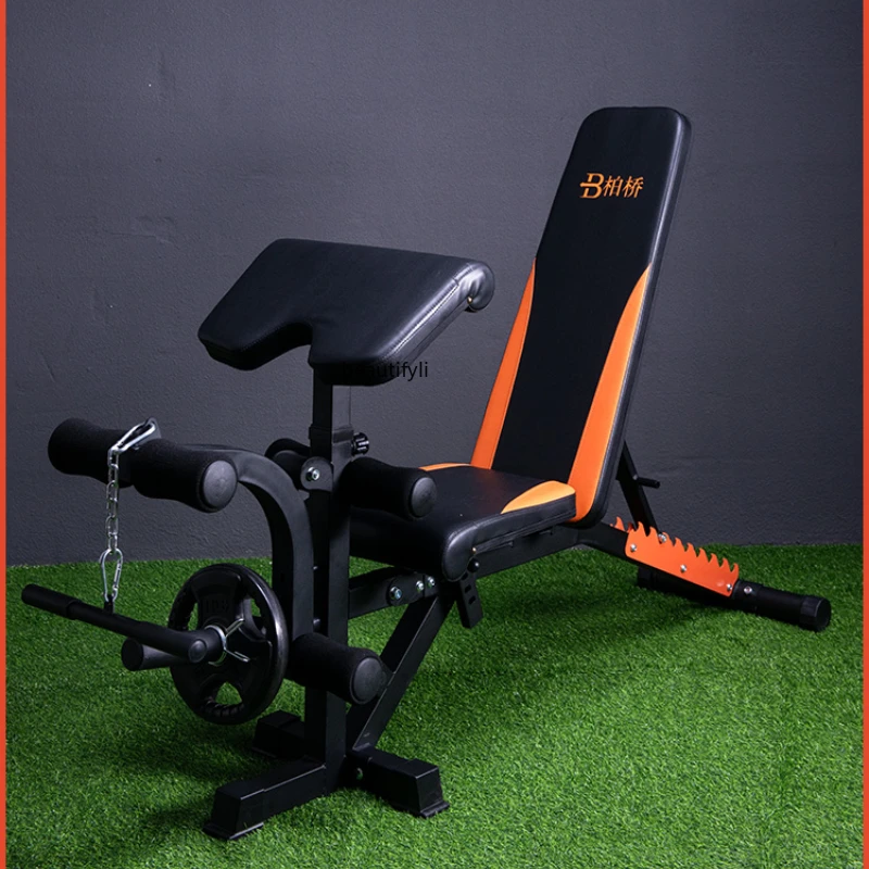 

Household Barbell Dumbbell Bench Press Stool Multifunctional Stool Household Commercial Fitness Chair