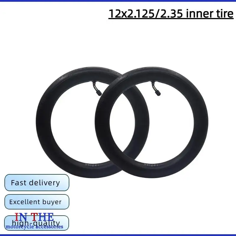 12x2.125/2.35 inner tube, 45 ° curved mouth inner tube, thickened leak proof scooter inflatable inner tube