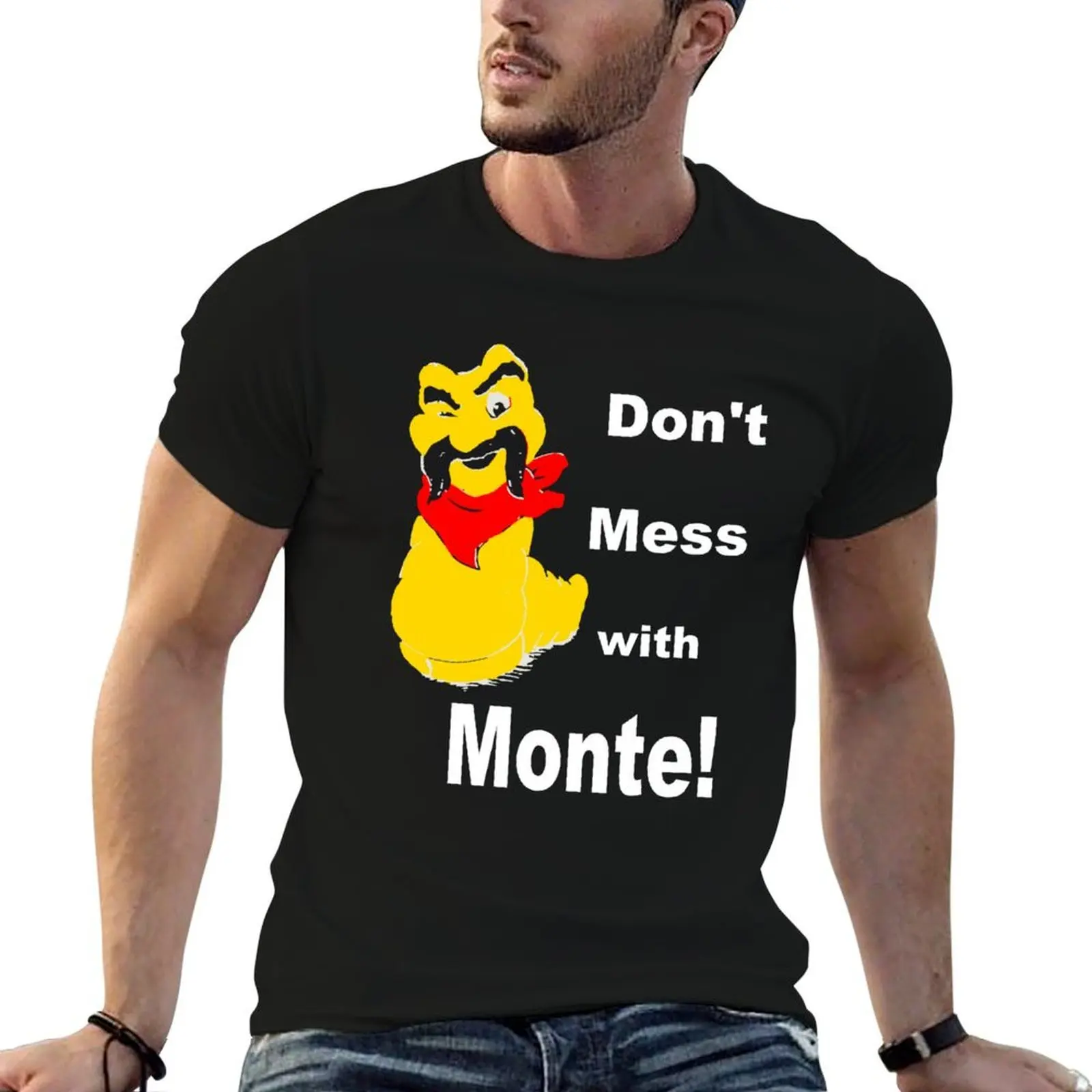 80's Don't Mes with Monte! Vintage Monte Alban T-Shirt graphic tee shirt anime compression shirt men